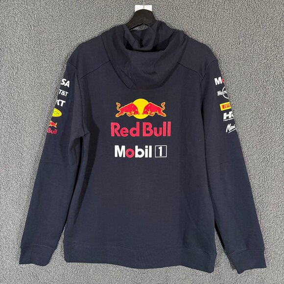 Castore Oracle Red Bull Formula 1 Racing Pullover Hoodie - Men's Size M - Blue - Picture 4 of 7